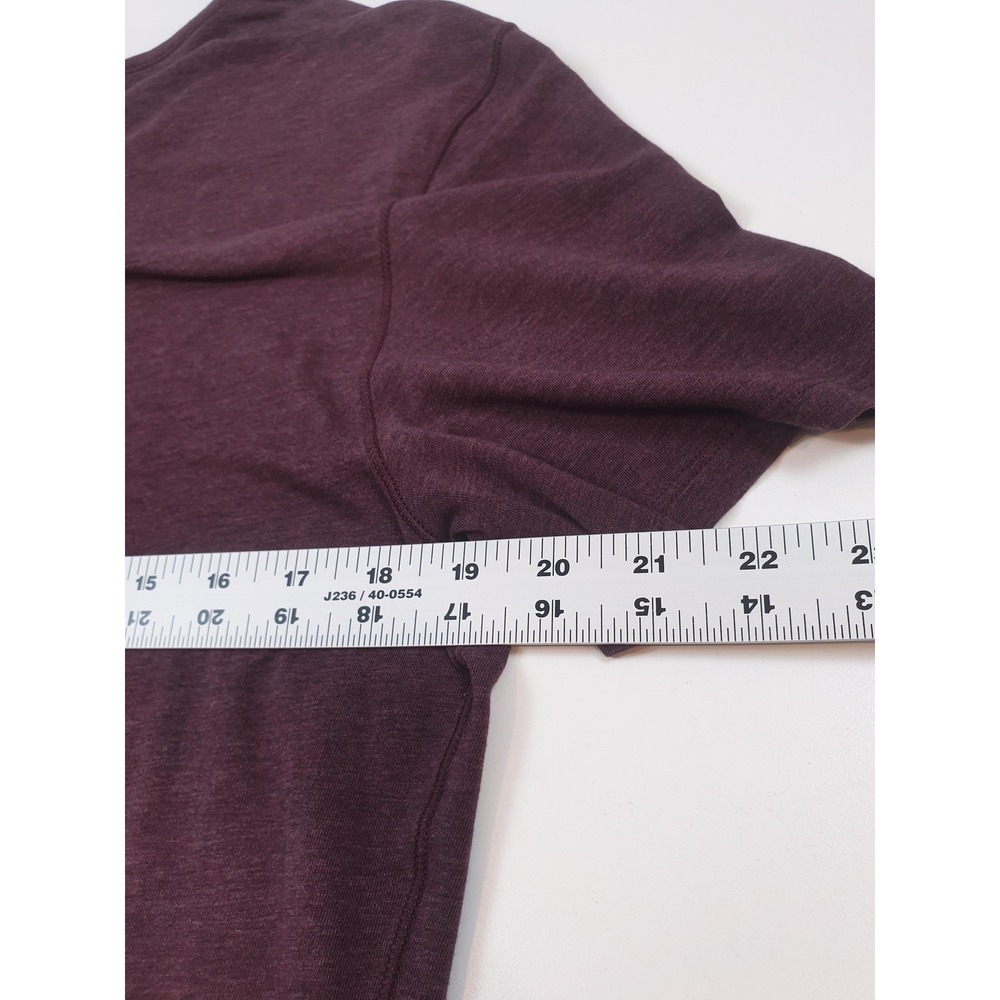 Lululemon Shirt Men's Large Maroon Crew Lightweight Soft Tee Top - Picture 8 of 10